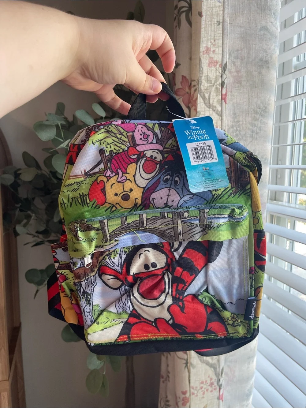 Disney Kids/Mini Green Winnie the Pooh Character Backpack
